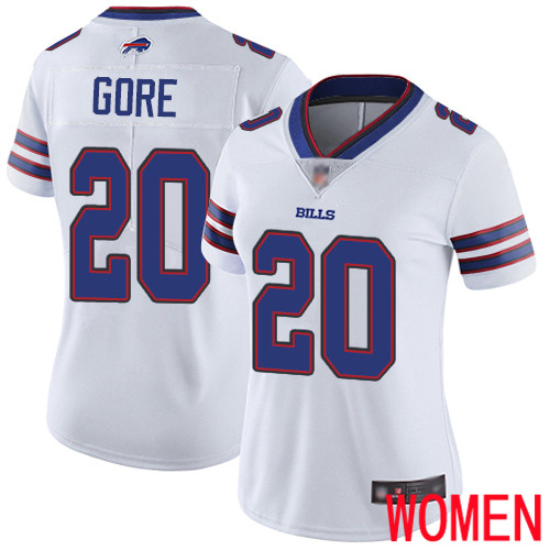 Women Buffalo Bills 20 Frank Gore White Vapor Untouchable Limited Player NFL Jersey